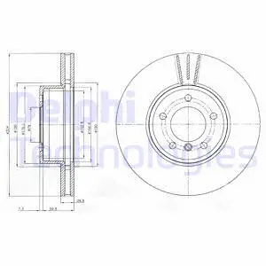 BG9871 DELPHI Тормозной диск (фото 1)