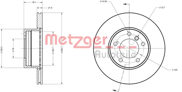 6110028 METZGER Тормозной диск (фото 2)