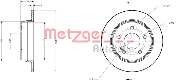6110064 METZGER Тормозной диск (фото 2)