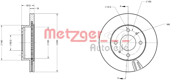 6110237 METZGER Тормозной диск (фото 2)