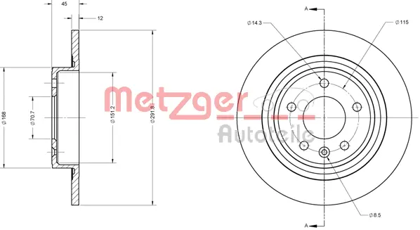 6110247 METZGER Тормозной диск (фото 2)