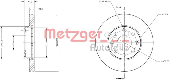 6110257 METZGER Тормозной диск (фото 2)