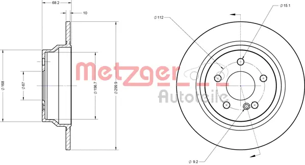 6110274 METZGER Тормозной диск (фото 2)