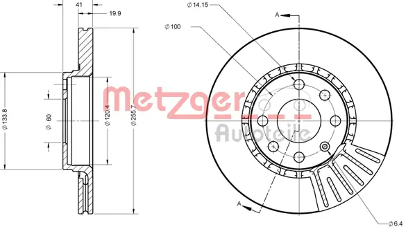 6110336 METZGER Тормозной диск (фото 2)