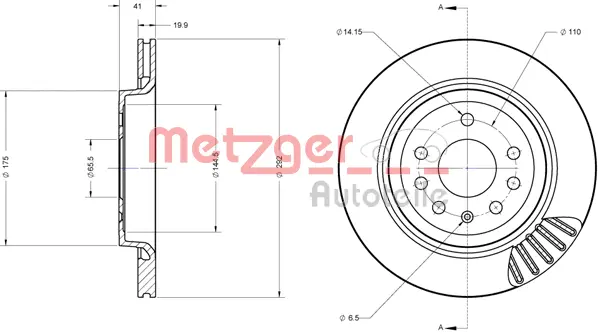 6110362 METZGER Тормозной диск (фото 2)