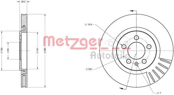 6110385 METZGER Тормозной диск (фото 2)