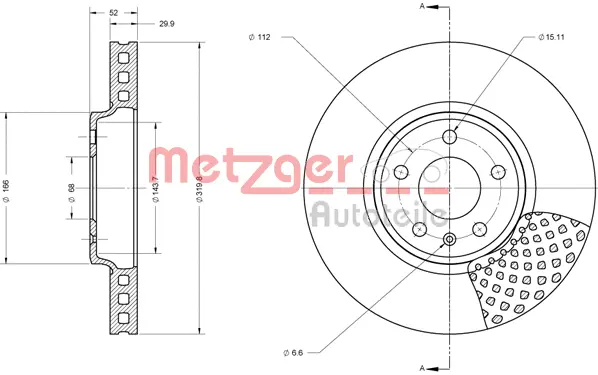 6110425 METZGER Тормозной диск (фото 2)
