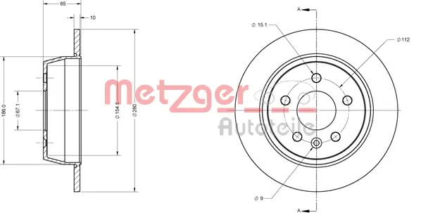 6110492 METZGER Тормозной диск (фото 2)