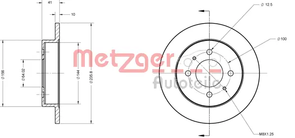 6110509 METZGER Тормозной диск (фото 2)