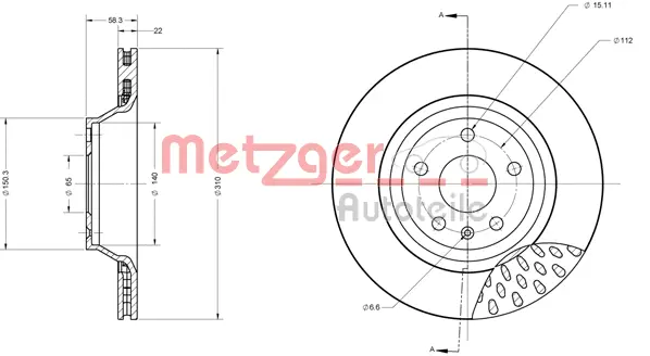 6110512 METZGER Тормозной диск (фото 2)