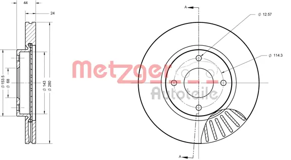 6110578 METZGER Тормозной диск (фото 2)