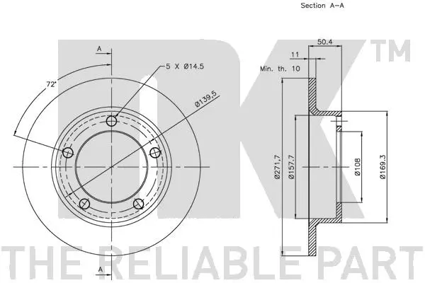 202310 NK Тормозной диск (фото 3)