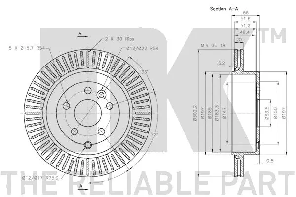 204033 NK Тормозной диск (фото 3)