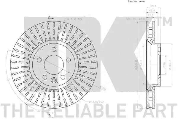 2047142 NK Тормозной диск (фото 2)