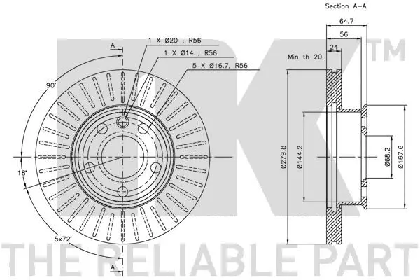 204733 NK Тормозной диск (фото 3)