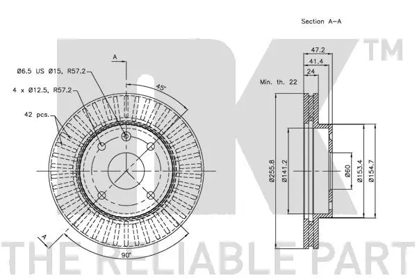 205010 NK Тормозной диск (фото 3)
