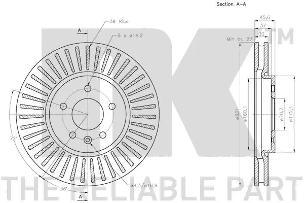313675 NK Тормозной диск (фото 3)