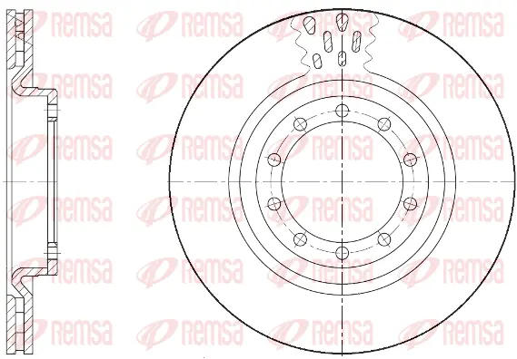 61672.10 REMSA Тормозной диск (фото 1)