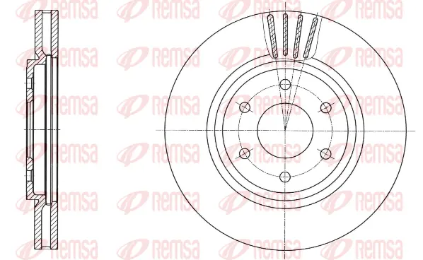 61695.10 REMSA Тормозной диск (фото 1)
