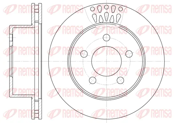 61938.10 REMSA Тормозной диск (фото 1)