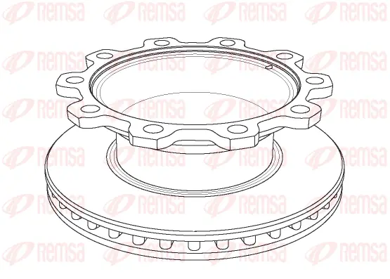 NCA1081.20 REMSA Тормозной диск (фото 1)