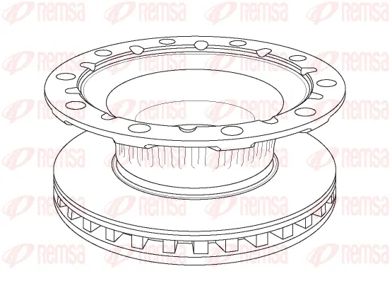 NCA1176.20 REMSA Тормозной диск (фото 1)