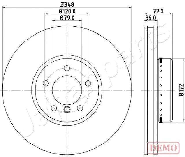 DI-0157C JAPANPARTS Тормозной диск (фото 1)