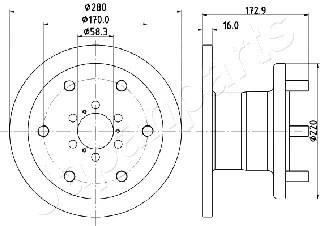 DI-0255 JAPANPARTS Тормозной диск (фото 1)