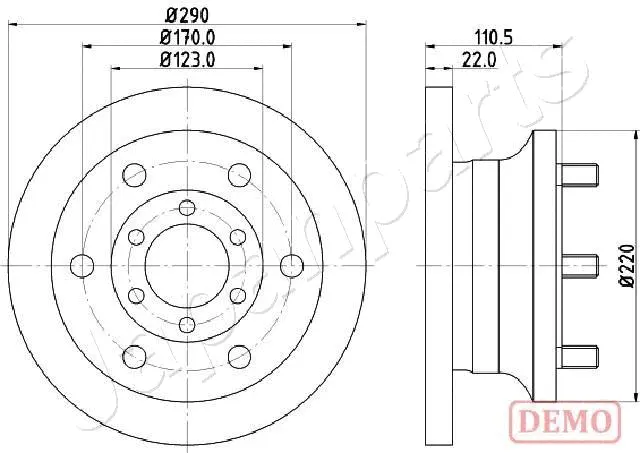 DI-0256C JAPANPARTS Тормозной диск (фото 1)