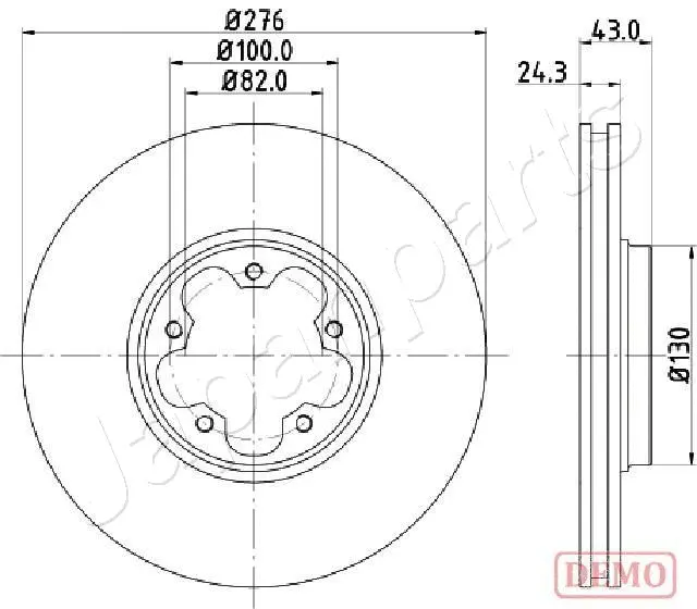 DI-0356C JAPANPARTS Тормозной диск (фото 1)