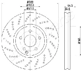 DI-0520 JAPANPARTS Тормозной диск (фото 1)