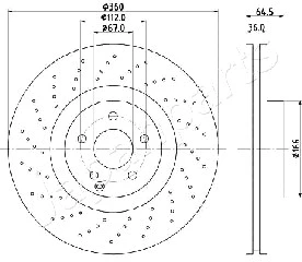 DI-0527 JAPANPARTS Тормозной диск (фото 1)