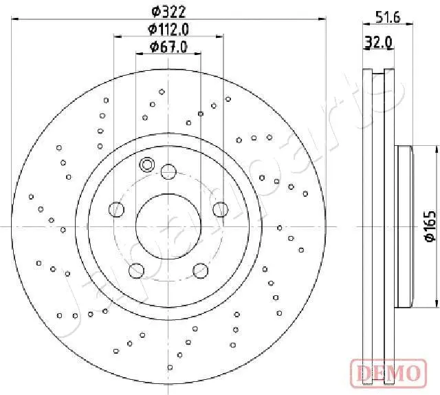 DI-0528C JAPANPARTS Тормозной диск (фото 1)