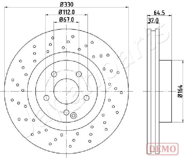 DI-0541C JAPANPARTS Тормозной диск (фото 1)