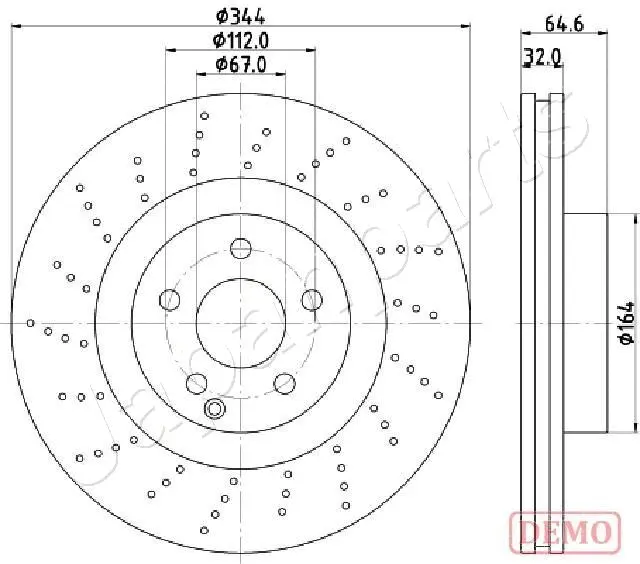 DI-0558C JAPANPARTS Тормозной диск (фото 1)