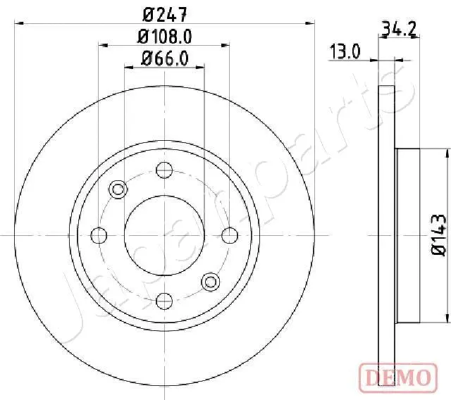 DI-0630C JAPANPARTS Тормозной диск (фото 1)