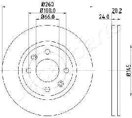 DI-0632 JAPANPARTS Тормозной диск (фото 1)