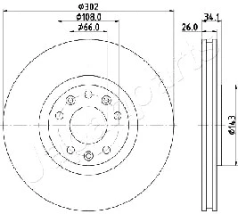 DI-0635 JAPANPARTS Тормозной диск (фото 1)