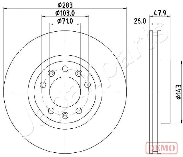 DI-0637C JAPANPARTS Тормозной диск (фото 1)