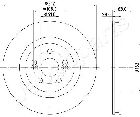 DI-0701 JAPANPARTS Тормозной диск (фото 1)