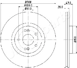 DI-0703 JAPANPARTS Тормозной диск (фото 1)