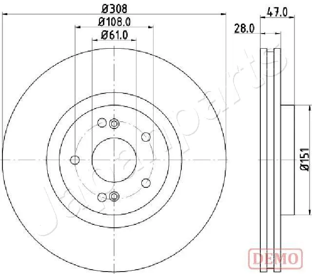 DI-0703C JAPANPARTS Тормозной диск (фото 1)