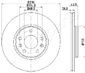 DI-0707 JAPANPARTS Тормозной диск (фото 1)