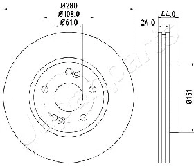 DI-0710 JAPANPARTS Тормозной диск (фото 1)