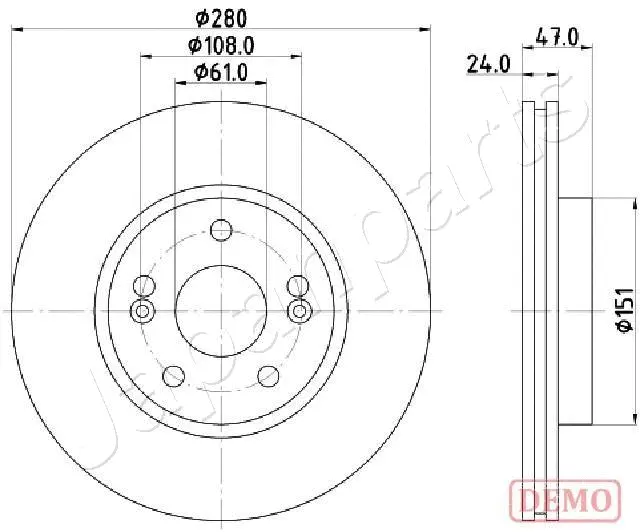 DI-0711C JAPANPARTS Тормозной диск (фото 1)