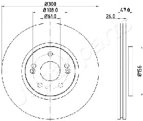 DI-0712 JAPANPARTS Тормозной диск (фото 1)