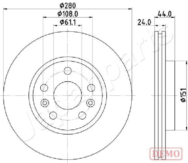 DI-0716C JAPANPARTS Тормозной диск (фото 1)