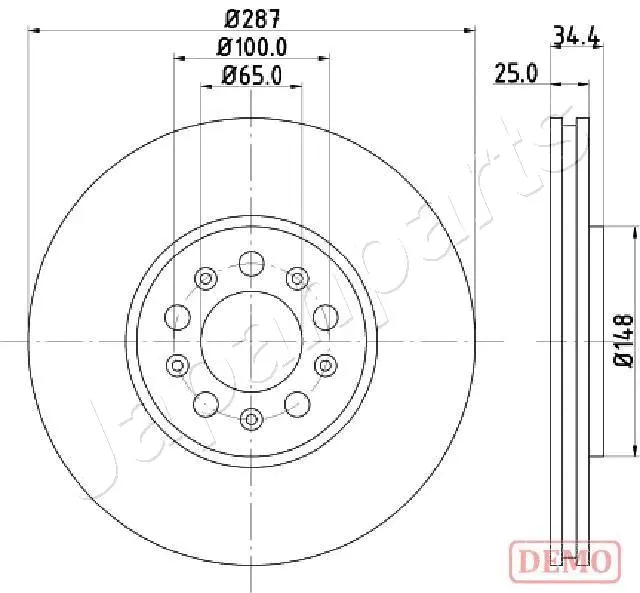 DI-0901C JAPANPARTS Тормозной диск (фото 1)