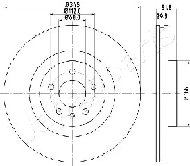 DI-0918 JAPANPARTS Тормозной диск (фото 1)