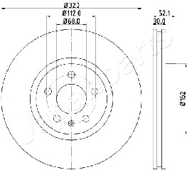 DI-0919 JAPANPARTS Тормозной диск (фото 1)